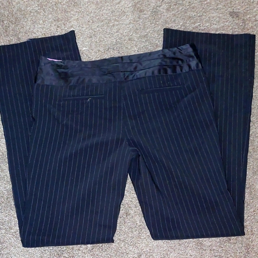 NWOT Pinstripe dress pants straight /bootcut sz 11 - Picture 2 of 3